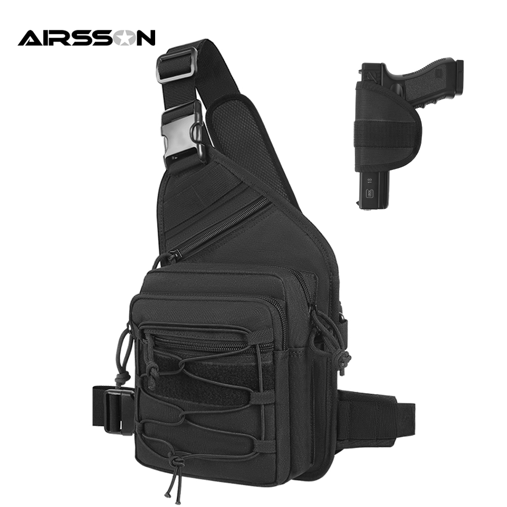 Edc Concealed Carry Sling Bag - Sac étui pour pistolet d'extérieur, pochette