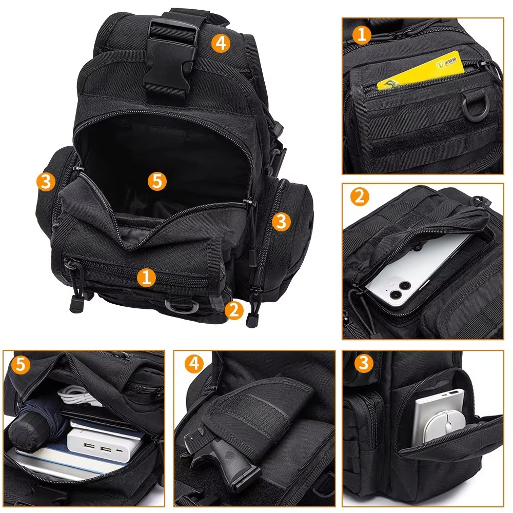 Sac tactique pour pistolet, sa - Edc Concealed Carry Sling Bag avis et prix